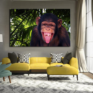 Modern Animal HD Posters and Prints Wall Art Canvas Painting The Laughing Monkey Pictures for Living Room Home Decor No Frame - SallyHomey Life's Beautiful
