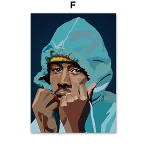 Lil Peep Tyler XXXTentacion Rapper Star Wall Art Canvas Painting Nordic Posters And Prints Wall Pictures For Living Room Decor - SallyHomey Life's Beautiful