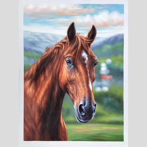 100% Hand Painted Realistic Horse Head Painting On Canvas Wall Art Frameless Picture Decoration For Live Room Home Decor Gift