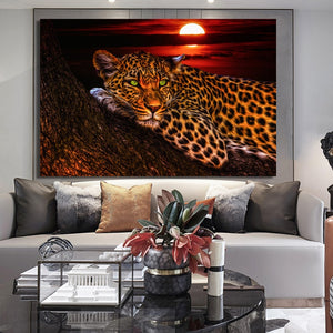 Modern Animals Posters and Prints Wall Art Canvas Painting Panda Lion Leopard Deer Tiger Horse Pictures for Living Room Decor - SallyHomey Life's Beautiful