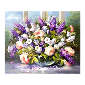 100% Hand Painted Abstract Vase Flower Art Painting On Canvas Wall Art Wall Adornment Pictures Painting For Live Room Home Decor