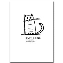 Load image into Gallery viewer, Cartoon Lazy Cat Minimalist Art Canvas Nursery Poster Painting Funny Wall Picture Home Children Room Decoration - SallyHomey Life&#39;s Beautiful