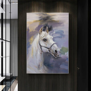 100% Hand Painted Abstract Horse'Head Art Oil Painting On Canvas Wall Art Wall Adornment picture For Living Room Home Decoration