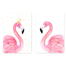 Load image into Gallery viewer, Watercolor Animal Flamingo Posters Wall Art Canvas Prints Paintings Decorative Picture for Kids Living Room Modern Home Decor - SallyHomey Life&#39;s Beautiful