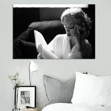 Load image into Gallery viewer, Modern Portrait Posters and Prints Wall Art Canvas Painting Marilyn Monroe Reading Decorative Paintings for Living Room Decor - SallyHomey Life&#39;s Beautiful