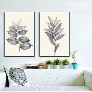 100% Hand Painted Simple Line Plants Morden Art Oil Painting On Canvas Wall Art Wall Adornment Pictures For Live Room Home Decor