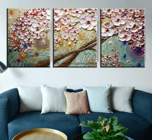 Modern paintings acrylic flower Painting decorative canvas painting abstract art palette knife painting for living room bedroom - SallyHomey Life's Beautiful