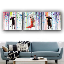 Load image into Gallery viewer, Abstract Painting Romantic Kiss Lovers Under the Umbrella Canvas Pictures Wall Art Hand Painted Oil Painting For Home Decor Gift - SallyHomey Life&#39;s Beautiful