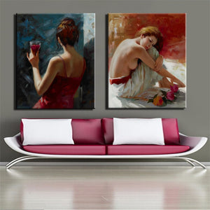 Beautiful Girl  Wall Art Canvas Painting - SallyHomey Life's Beautiful