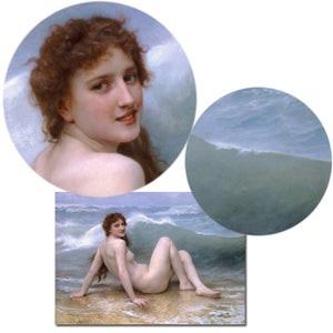 William Adolphe Bouguereau the Wave 1896, France Famous Painting Print - SallyHomey Life's Beautiful