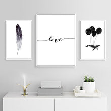 Load image into Gallery viewer, Feather Dandelion Wall Art Nordic Poster Black White Minimalist Canvas Print Painting Decoration Picture Modern Home Decor - SallyHomey Life&#39;s Beautiful