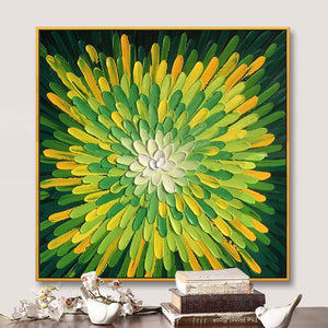 100% Hand Painted Abstract Colorful Flower Oil Painting On Canvas Wall Art Frameless Picture Decoration For Live Room Home Decor