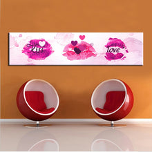 Load image into Gallery viewer, Modern Abstract Oil Painting Kiss Love in Lip Watercolor Canvas Painting Print Poster Wall Picture Art for Bedroom Home Decor - SallyHomey Life&#39;s Beautiful