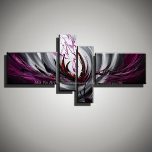 large wall pictures Modern abstract purple handmade oil painting on canvas cuadros decoracion salon for living room decoration - SallyHomey Life's Beautiful