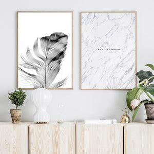 Fashion Girl Feather Canvas Poster Nordic style Wall Art Print Painting Beauty Quotes Decorative Picture Modern Home Decoration - SallyHomey Life's Beautiful
