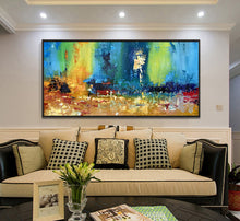 Load image into Gallery viewer, large paintings for living room wall oil painting canvas art turquoise abstract painting laminas de cuadros pared decorativas - SallyHomey Life&#39;s Beautiful