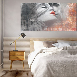 Abstract Lover Kiss Decorative Painting for Living Room Decor - SallyHomey Life's Beautiful