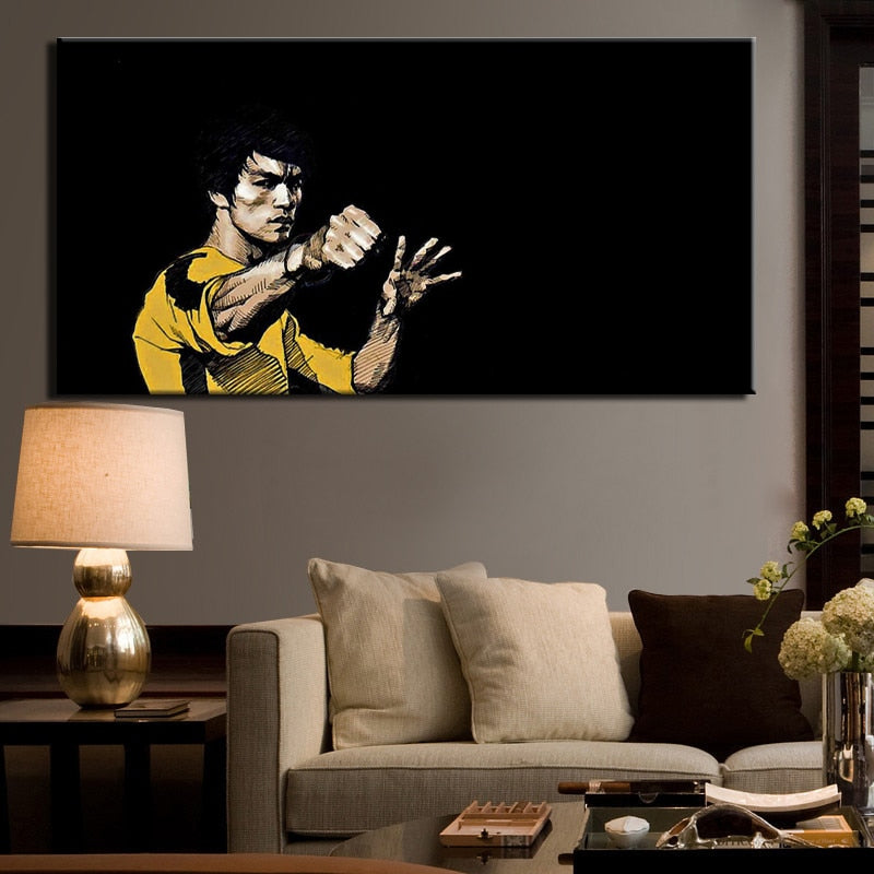 Bruce Lee Poster Digital Printed Wall Pictures No Frame - SallyHomey Life's Beautiful