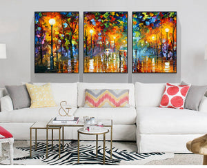 3 piece canvas art abstract paintings acrylic wall decor cheap Modern paintings palette knife painting living room decoration - SallyHomey Life's Beautiful