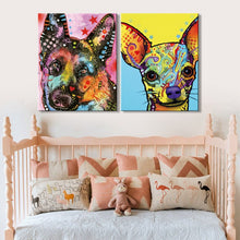 Load image into Gallery viewer, Modern Abstract Art Posters and Prints on Canvas Wall Art Painting Watercolor Pet Dogs Decorative Painting for Kids Room Decor - SallyHomey Life&#39;s Beautiful
