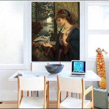 Load image into Gallery viewer, British Painter Marie Spartali Stillman Love&#39;s Messenger Posters and Prints Wall Art Canvas Painting Home Decor for Lover Gifts - SallyHomey Life&#39;s Beautiful
