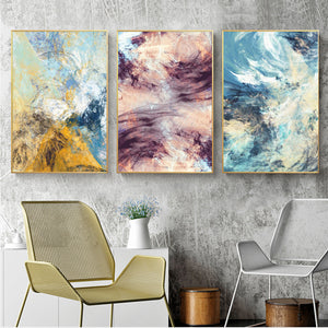 Abstract Colored Line Pictures for Living Room Nordic Decor No Frame - SallyHomey Life's Beautiful