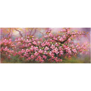 100% Hand Painted Flower Tree Birds Art Oil Painting On Canvas Wall Art Frameless Picture Decoration For Live Room Home Decor