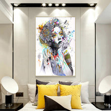 Load image into Gallery viewer, Modern Abstract Portrait Posters and Prints Wall Art Canvas Painting Flower Sex Woman Wall Art Poster for Living Room Home Decor - SallyHomey Life&#39;s Beautiful