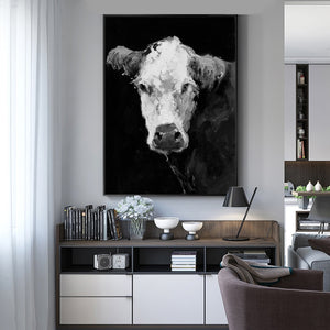 Modern Abstract Animal Posters And Prints Wall Art Canvas Painting Cow Pictures For Living Room Wall Home Decoration Frameless - SallyHomey Life's Beautiful