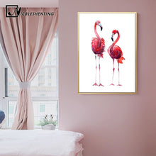 Load image into Gallery viewer, Watercolor Bird Flamingo Wall Art Canvas Posters and Prints Nordic Style Painting Decorative Picture Home Bedroom Decoration - SallyHomey Life&#39;s Beautiful
