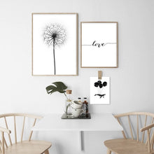 Load image into Gallery viewer, Feather Dandelion Wall Art Nordic Poster Black White Minimalist Canvas Print Painting Decoration Picture Modern Home Decor - SallyHomey Life&#39;s Beautiful