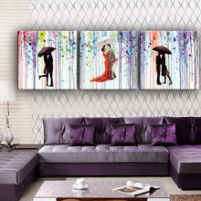 Load image into Gallery viewer, Abstract Painting Romantic Kiss Lovers Under the Umbrella Canvas Pictures Wall Art Hand Painted Oil Painting For Home Decor Gift - SallyHomey Life&#39;s Beautiful