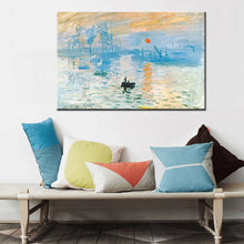 Load image into Gallery viewer, Famous Abstract Canvas Painting Claude Monet Impression Sunrise Digital Print Poster Wall Art Picture for Living Room Home Decor - SallyHomey Life&#39;s Beautiful