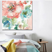 Load image into Gallery viewer, Abstract Watercolor Flowers Wall Art Colorful Hand Painting Poppy Flowers Print Poster on Canvas for Living Room Home Decor Gift - SallyHomey Life&#39;s Beautiful
