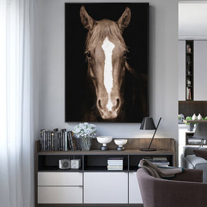Modern Art Poster and Digital Printed on Canvas Wall Art Painting Horse Head Decorative Pictures for Living Room Decor No Frame - SallyHomey Life's Beautiful
