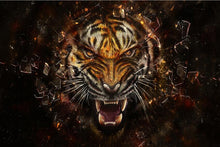 Load image into Gallery viewer, Modern Computer Art Poster and Prints Wall Art Canvas Painting The King of the Tiger Decorative Pictures for Kids Bedroom Decor - SallyHomey Life&#39;s Beautiful