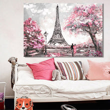 Load image into Gallery viewer, Abstract Landscape Posters and Prints on Canvas Wall Art Oil Painting New York and Paris City View Picture for Living Room Decor - SallyHomey Life&#39;s Beautiful