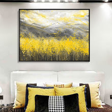 Load image into Gallery viewer, 100% Hand Painted Abstract Gold Wheat Art Painting On Canvas Wall Art Wall Adornment Pictures Painting For Live Room Home Decor
