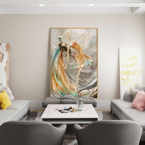 100% Hand Painted Impressionist Flying Girl Painting On Canvas Wall Art Frameless Picture Decoration For Live Room Home Decor