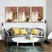 Load image into Gallery viewer, 3Pcs Classical Poster Prints on Canvas Red Flower with Vase,Pottery Picture - SallyHomey Life&#39;s Beautiful