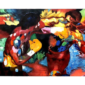 100% Hand Painted Abstract Boxing Art Oil Painting On Canvas Wall Art Frameless Picture Decoration For Live Room Home Decor Gift