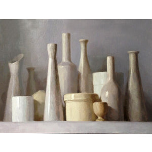 100% Hand Painted Modern White Vases Art Oil Painting On Canvas Wall Art Frameless Picture Decoration For Live Room Home Decor