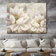 Load image into Gallery viewer, 100% Hand Painted White Flower Art Oil Painting On Canvas Wall Art Frameless Picture Decoration For Live Room Home Decor Gift