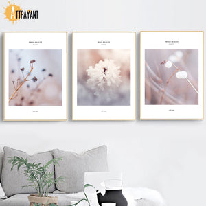 Reeds Flower Leaves Plant Quotes Wall Art Canvas Painting Nordic Posters And Prints Wall Pictures For Living Room Home Decor - SallyHomey Life's Beautiful