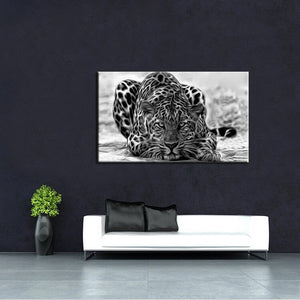 Modern Black and White Posters and Prints Wall Art Canvas Painting Wall Decoration Leopard Pictures for Living Room Frameless - SallyHomey Life's Beautiful