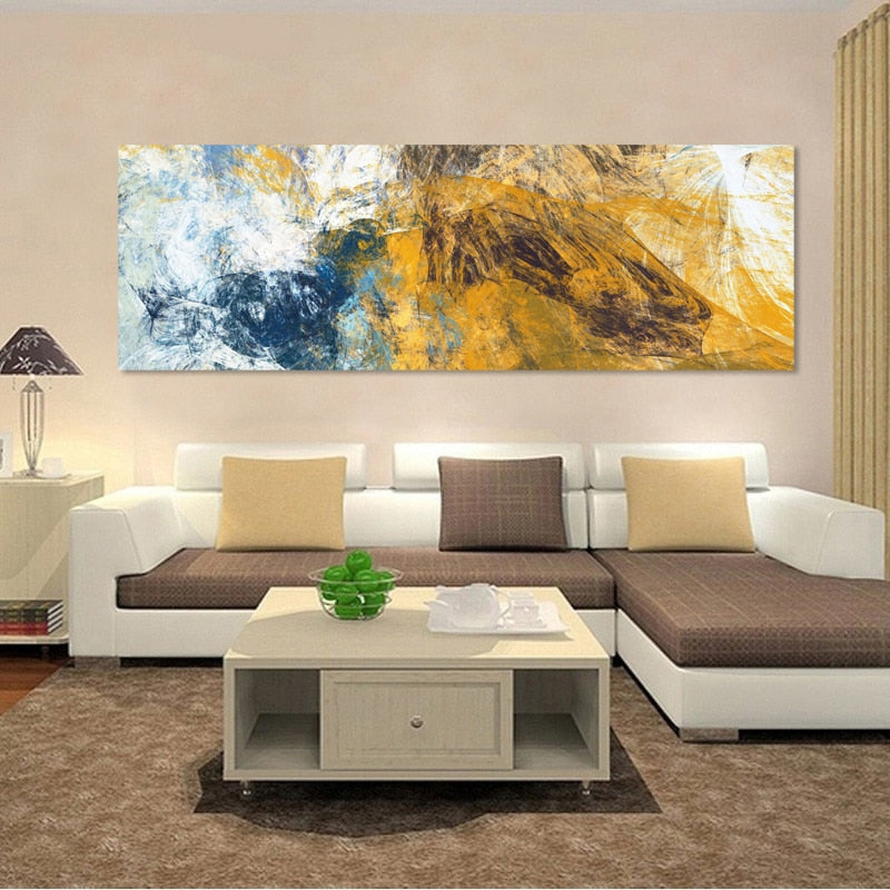 Abstract Yellow and Red Poster Decorative Picture for Living Room Home Decor - SallyHomey Life's Beautiful