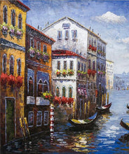 Load image into Gallery viewer, Abstract Handmade Canvas Painting Venicethe City of Water Oil Painting On Canvas Art Wall Picture for Living Room Home Decor - SallyHomey Life&#39;s Beautiful