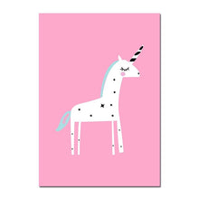 Load image into Gallery viewer, Cartoon Unicorn Flamingo Nursery Posters Prints Wall Art Canvas Painting Picture Nordic Kids Bedroom Decoration - SallyHomey Life&#39;s Beautiful