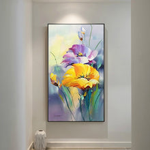 Load image into Gallery viewer, 100% Hand Painted abstract Flower Art Oil Painting On Canvas Wall Art Frameless Picture Decoration For Live Room Home Decor Gift - SallyHomey Life&#39;s Beautiful