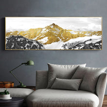 Load image into Gallery viewer, Abstract Golden Mountain Oil Painting For Living Room Home Decor - SallyHomey Life&#39;s Beautiful